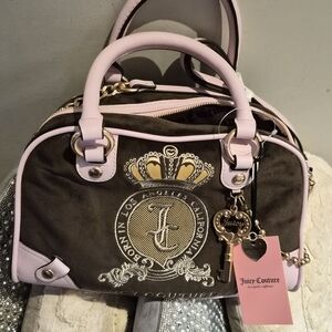 Juicy Couture Pink and Brown Satchel